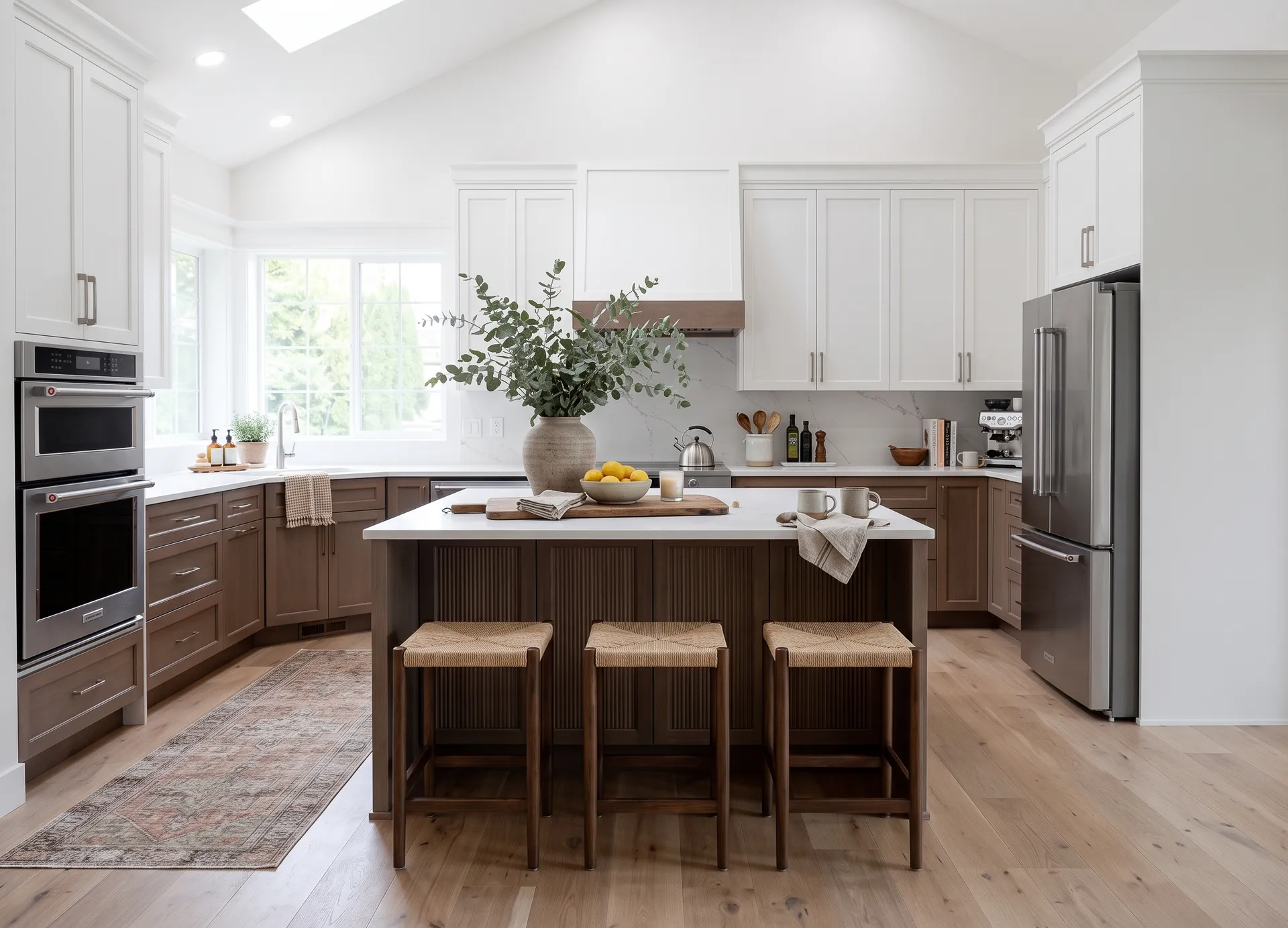 A complete kitchen optimization with high-end natural stone